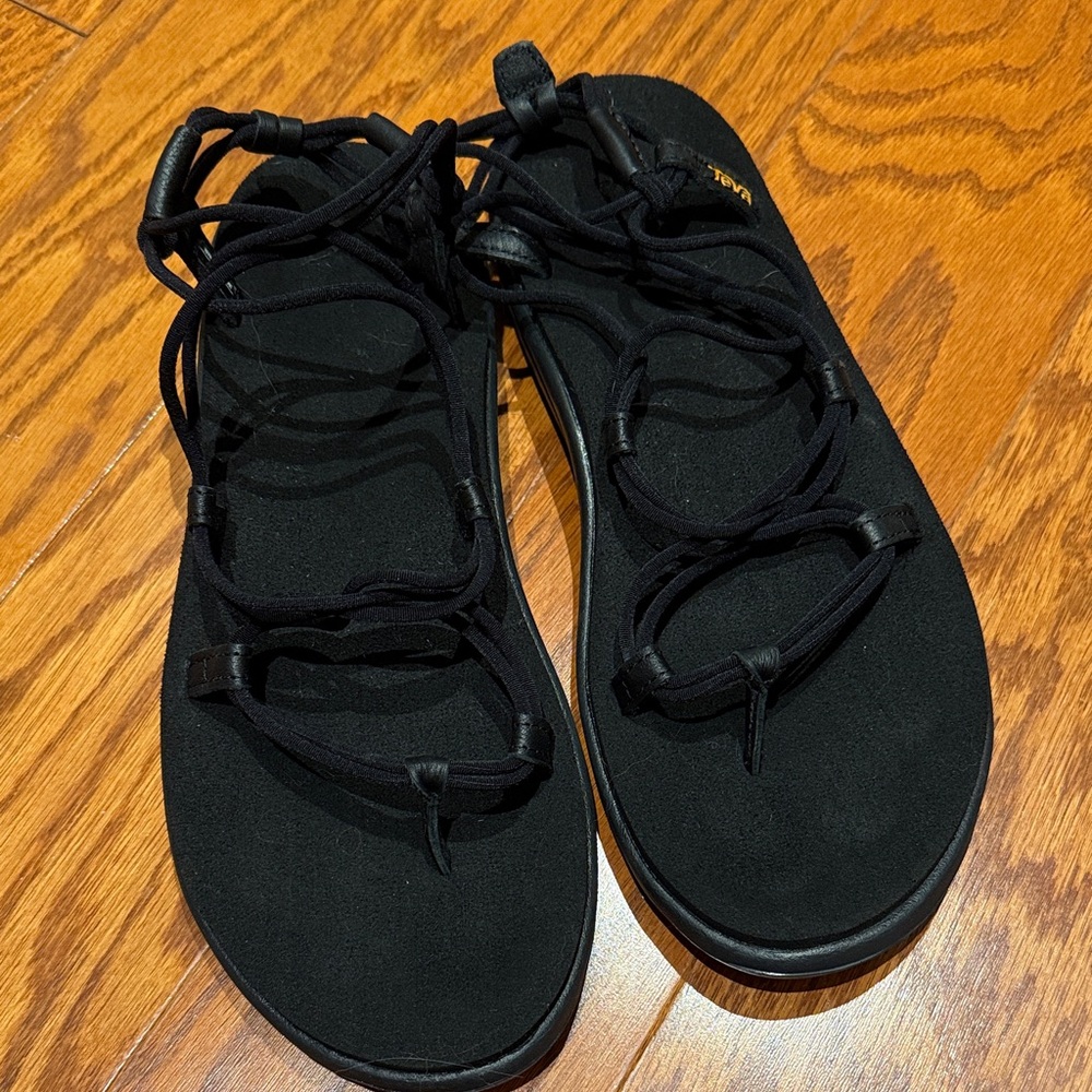 Teva Black Strappy Sandals for Women